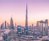 Dubai Skyline mit Burj Khalifa