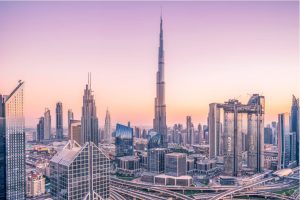 Dubai Skyline mit Burj Khalifa