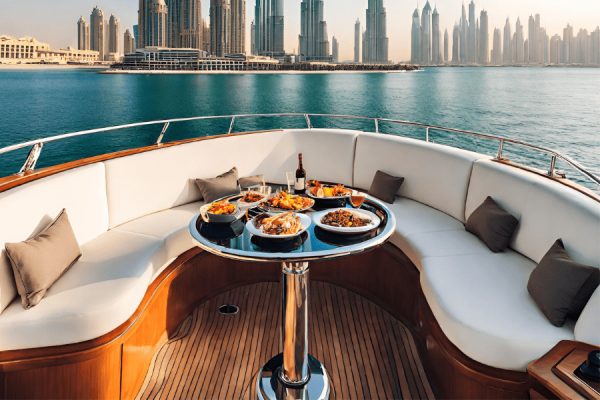 Yacht_Dubai_breakfast_on_board